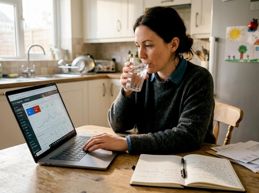 Professional running paid ad campaign in kitchen