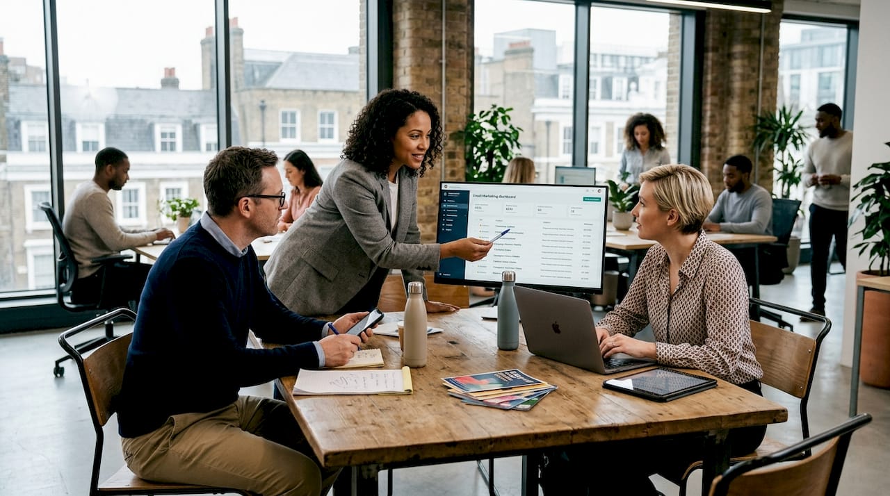 Team collaborating on omnichannel marketing